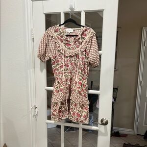 Floral Pink Dress Boho